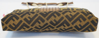 Fendi Zucca Canvas Leather Brown Shoulder Bag - Final Call