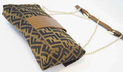 Fendi Zucca Canvas Leather Brown Shoulder Bag - Final Call