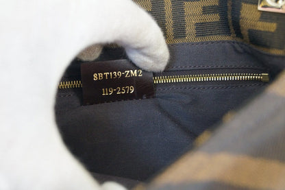 Fendi Zucca Canvas Leather Brown Shoulder Bag - Final Call