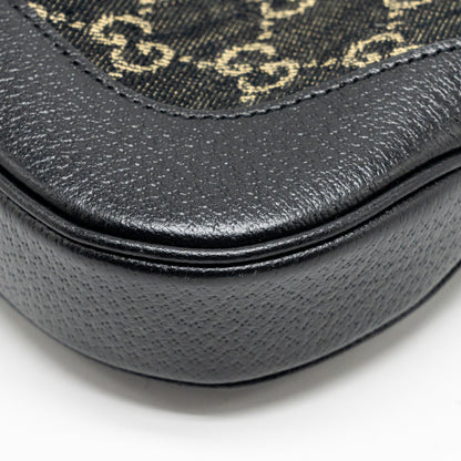 Gucci Jackie 1961 Small Shoulder Bag Denim/Leather Black