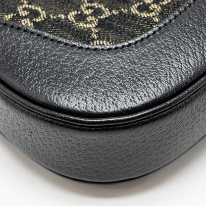 Gucci Jackie 1961 Small Shoulder Bag Denim/Leather Black