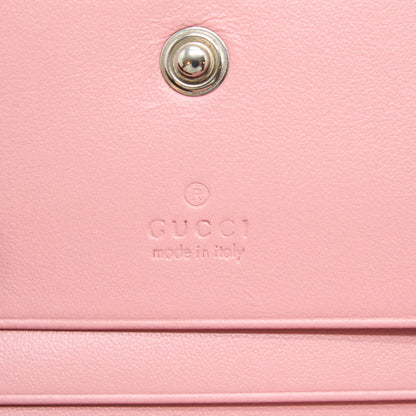 Gucci Marmont Card Holder with Chain Calfskin Pink SHW