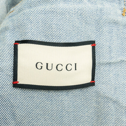 Gucci Size 44 Nautical Logo Pocket Jackie Denim Blue