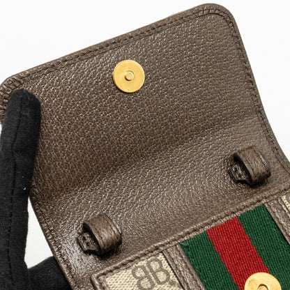 GUCCI x BALENCIAGA The Hacker Project Phone Crossbody Bag Canvas/Leather Brown/Multicolour