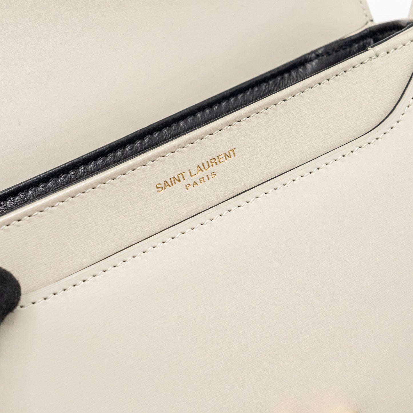 Saint Laurent/YSL Small Solferino Satchel Crossbody Bag White GHW