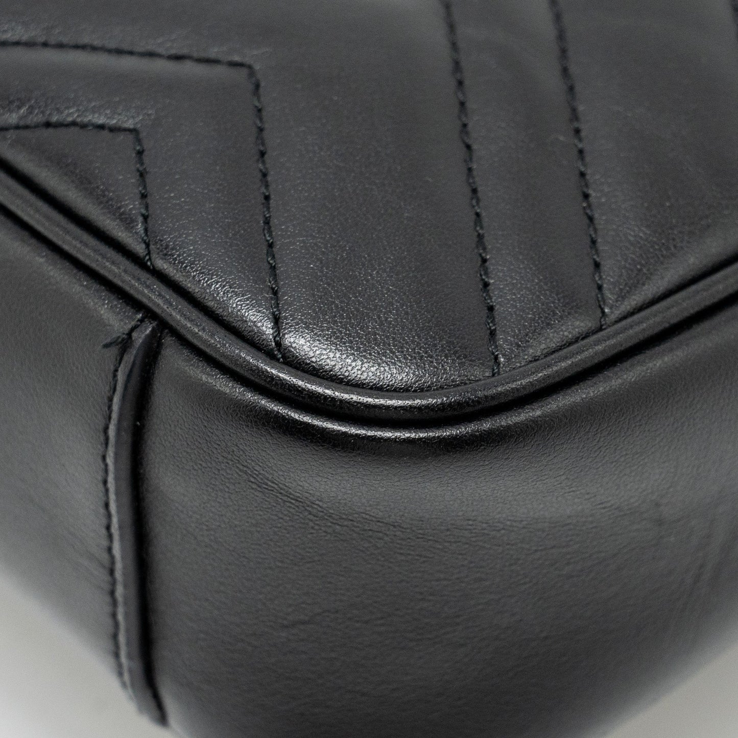 Gucci Mini GG Marmont Shoulder Bag Calfskin Black