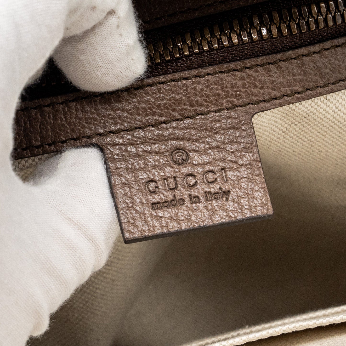 Gucci Ophidia GG Small Backpack GG supreme canvas brown