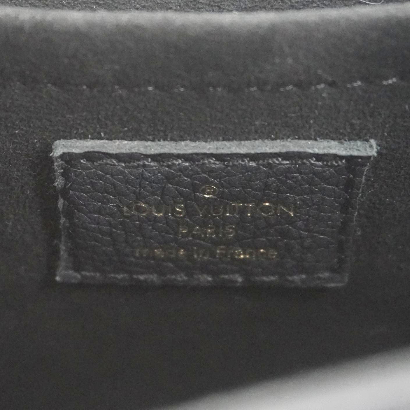 LOUIS VUITTON Lockme Tender Grained Calfskin Leather Shoulder Bag Black