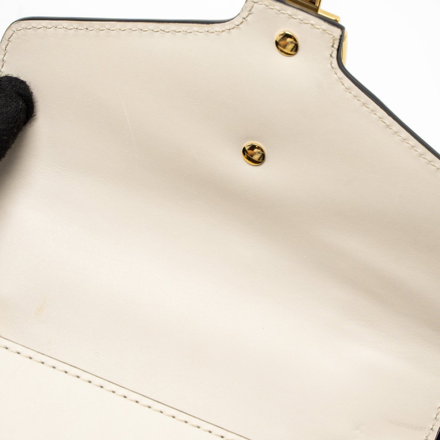 Gucci Mini Sylvie Chain Bag Calfskin White/Multicolour