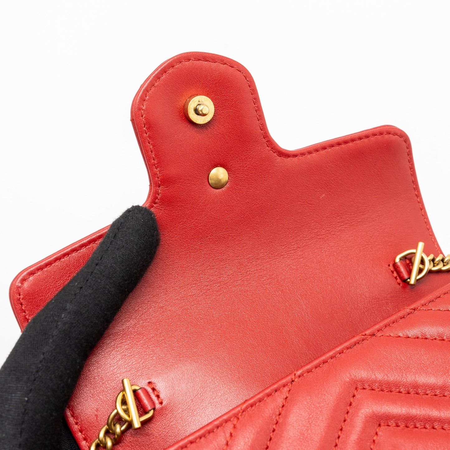 Gucci Super Mini gg Marmont calfskin Red