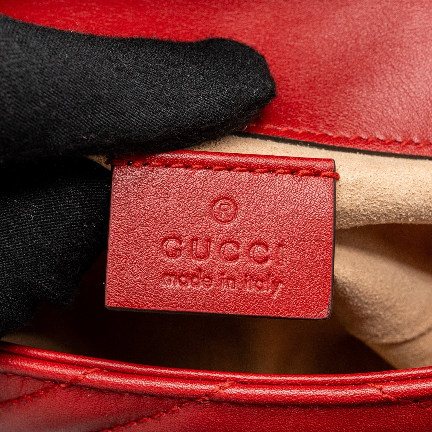 Gucci Super Mini gg Marmont calfskin Red