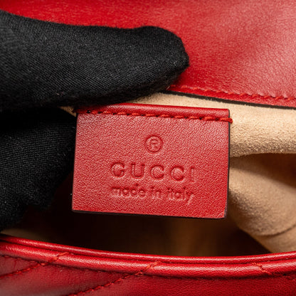 Gucci Super Mini gg Marmont calfskin Red