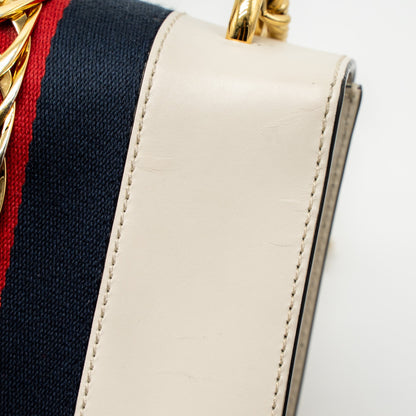 Gucci Mini Sylvie Chain Bag Calfskin White/Multicolour