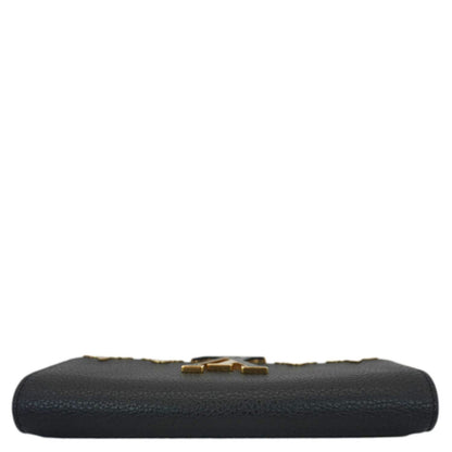 LOUIS VUITTON Capucines Crown Flowers Taurillon Leather Wallet Black