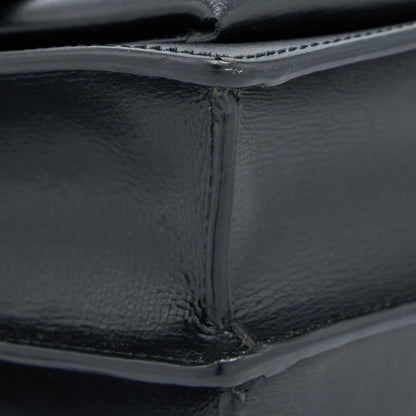 Saint Laurent/YSL Sunset Large Chain Bag Calfskin Black SHW