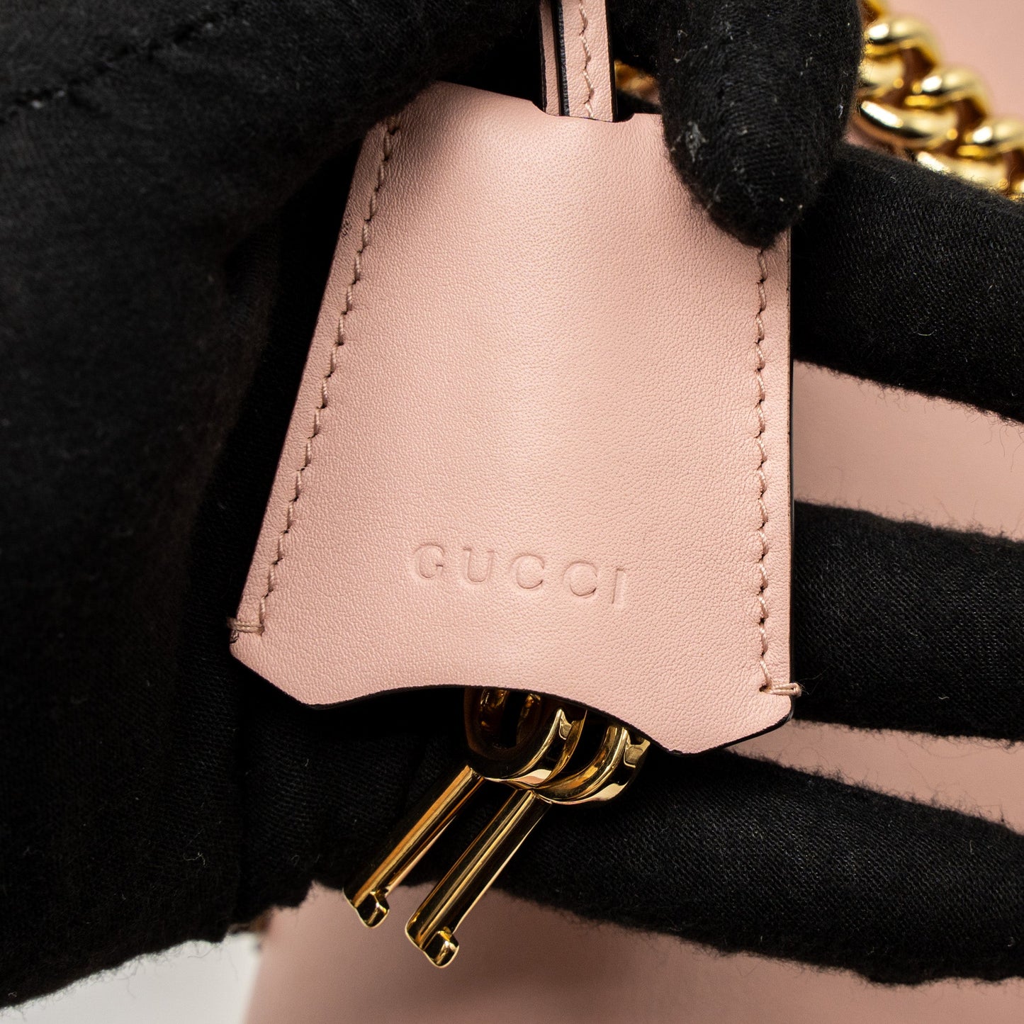 Gucci Padlock Chain Bag Crystal Star Limited Calfskin Pink