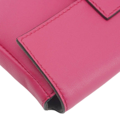 FENDI Micro Baguette Leather Crossbody Bag Pink