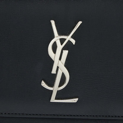 Saint Laurent/YSL Sunset Large Chain Bag Calfskin Black SHW