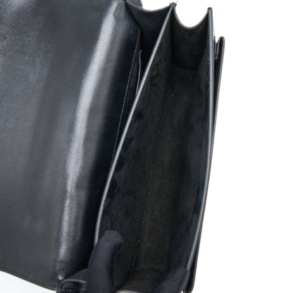 Saint Laurent/YSL Sunset Large Chain Bag Calfskin Black SHW