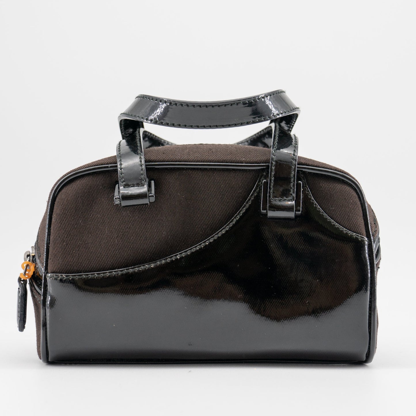 Christian Dior mini brown canvas handbag