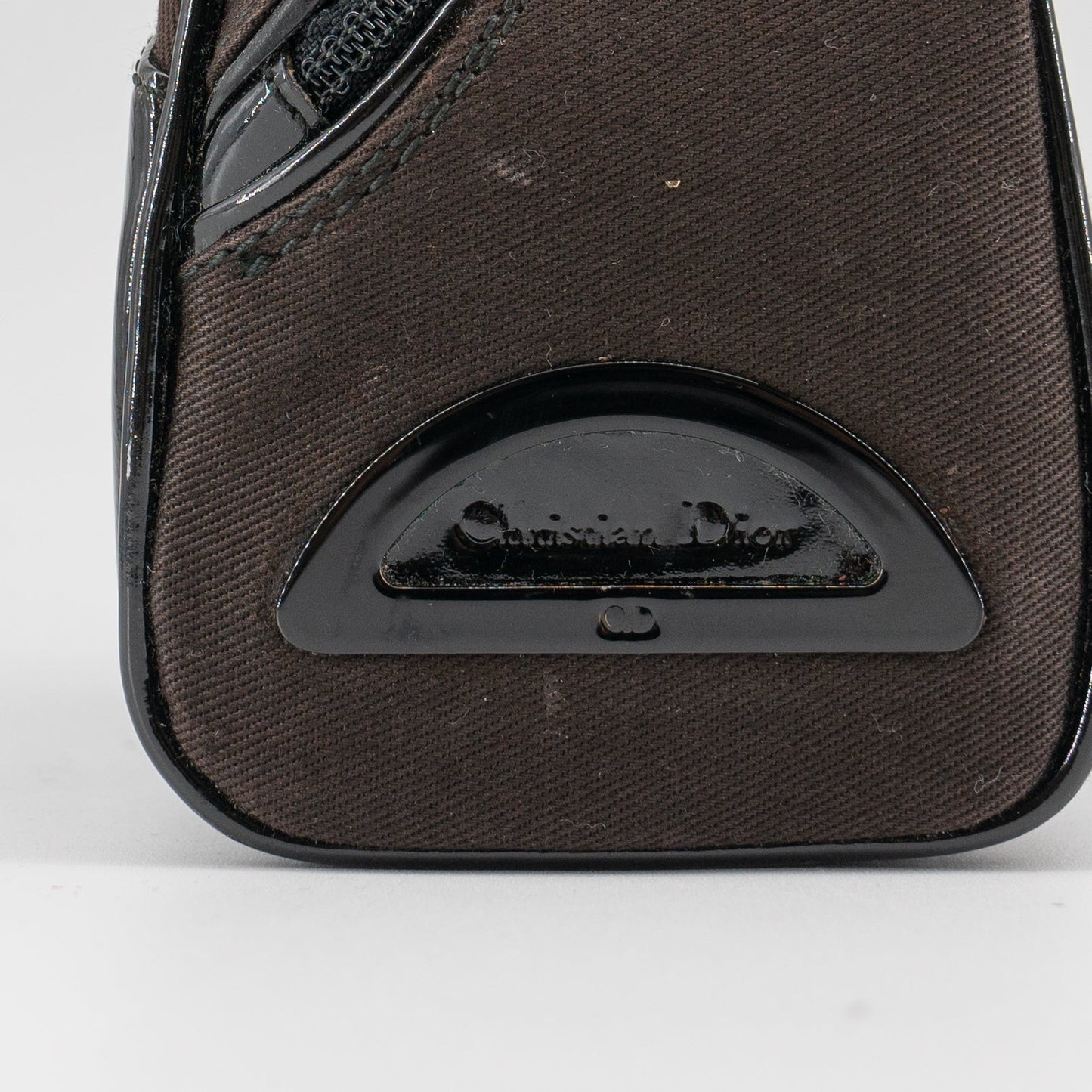 Christian Dior mini brown canvas handbag