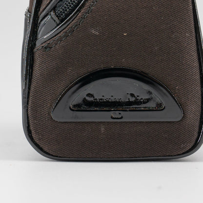 Christian Dior mini brown canvas handbag