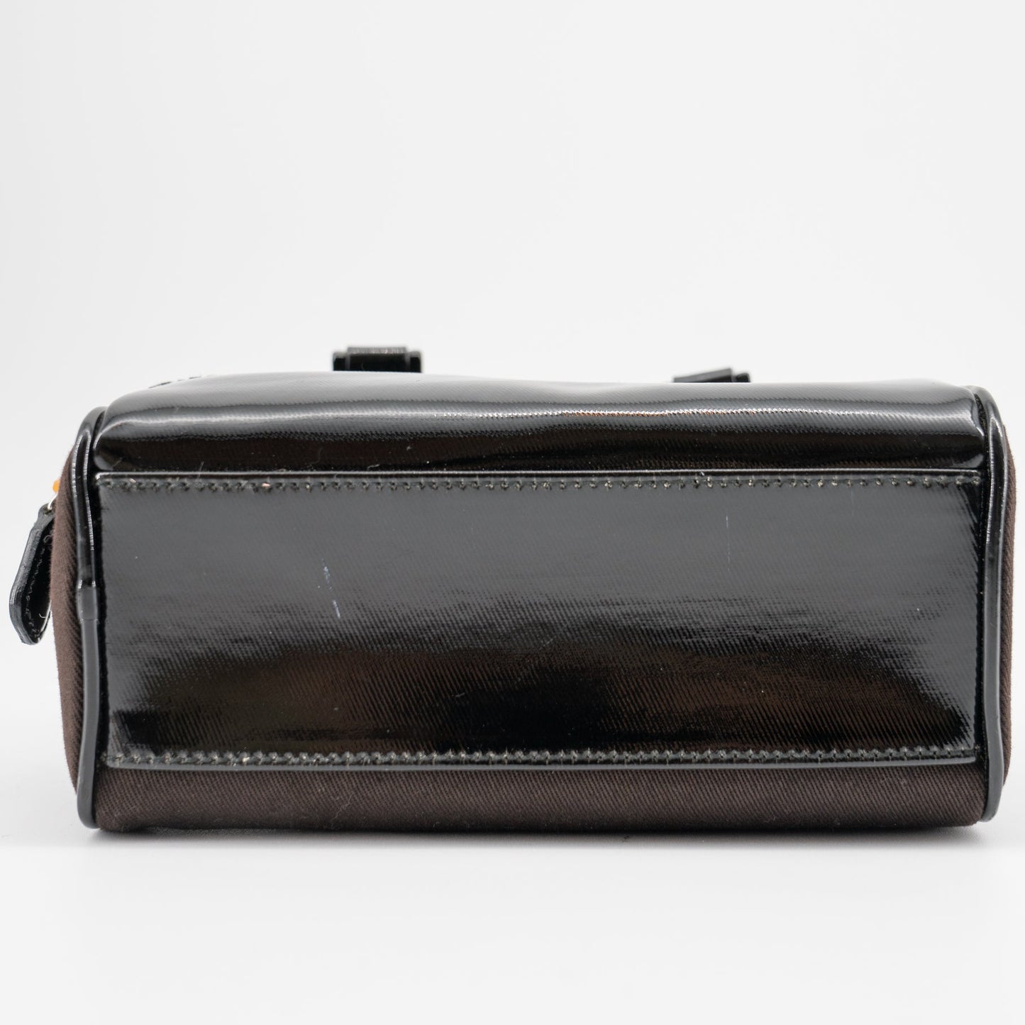 Christian Dior mini brown canvas handbag