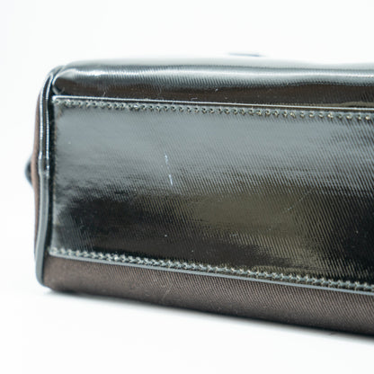 Christian Dior mini brown canvas handbag