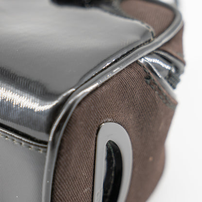 Christian Dior mini brown canvas handbag