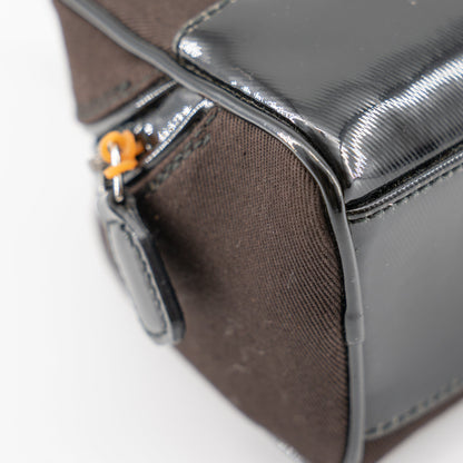 Christian Dior mini brown canvas handbag