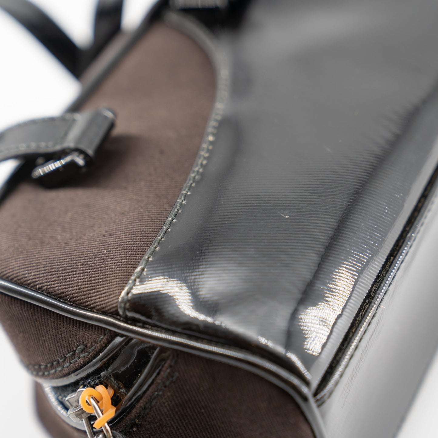 Christian Dior mini brown canvas handbag