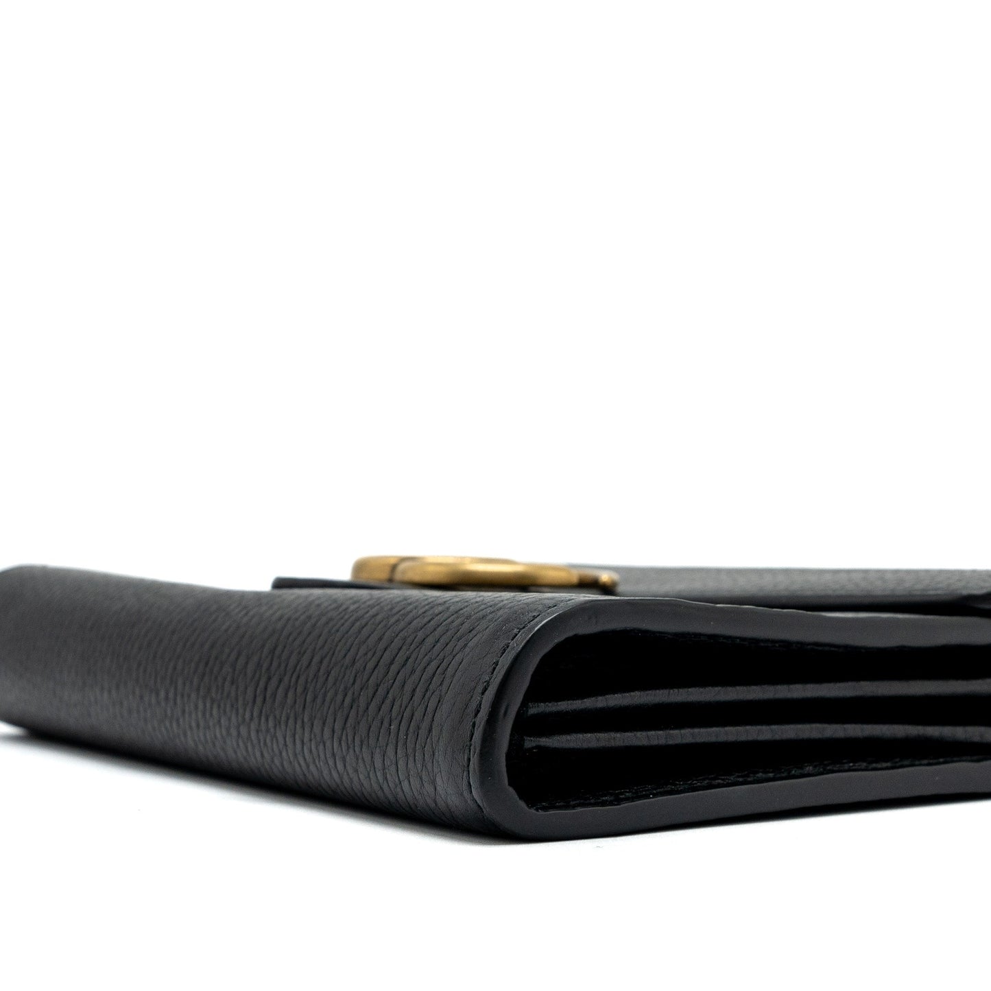 Gucci Marmont Wallet On Chain Calfskin Black Brushed