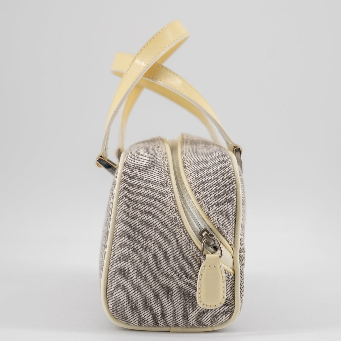 Christian Dior mini grey canvas handbag TSW pop