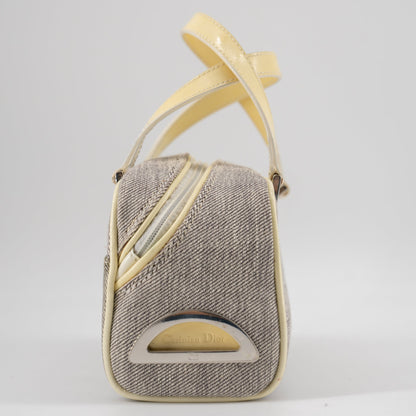 Christian Dior mini grey canvas handbag TSW pop