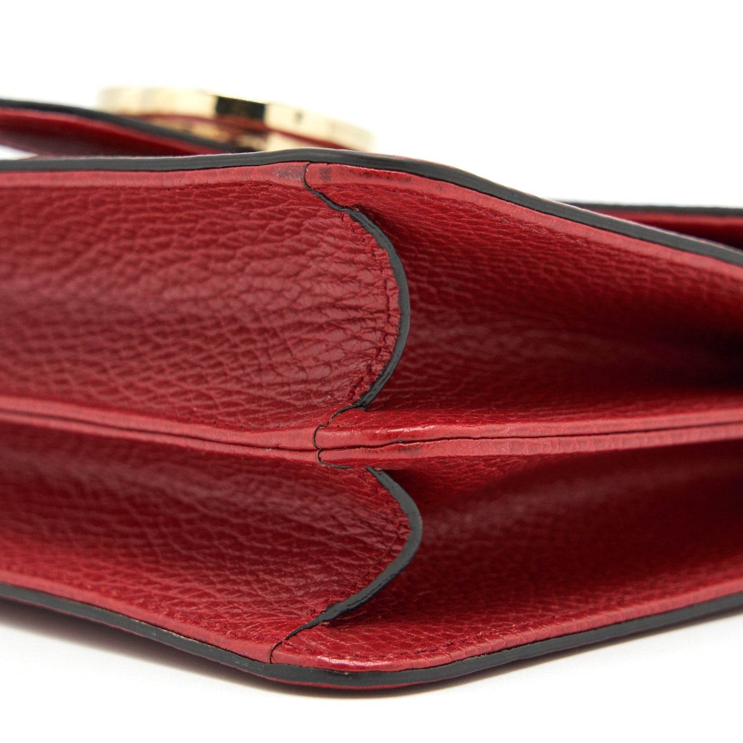 Gucci GG Interlocking Small Chain crossbody Bag Red with L
