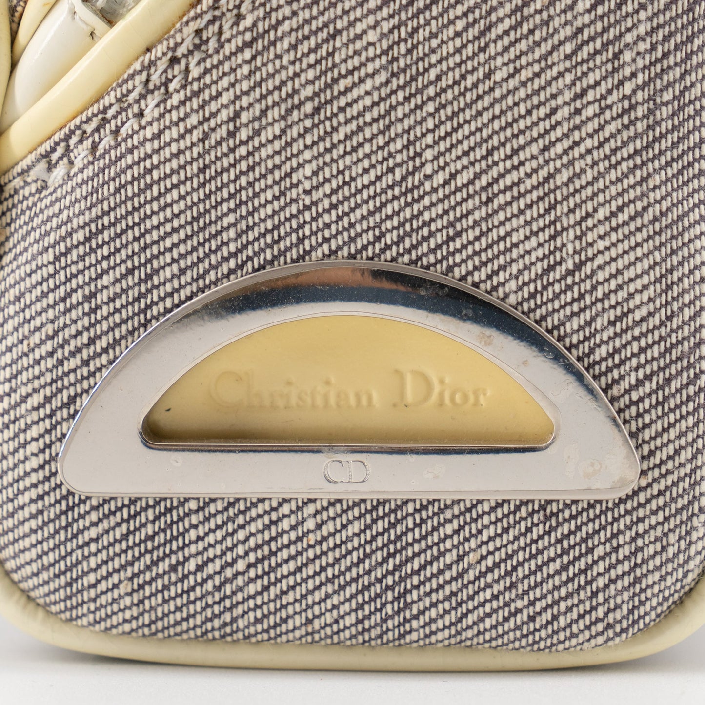 Christian Dior mini grey canvas handbag TSW pop