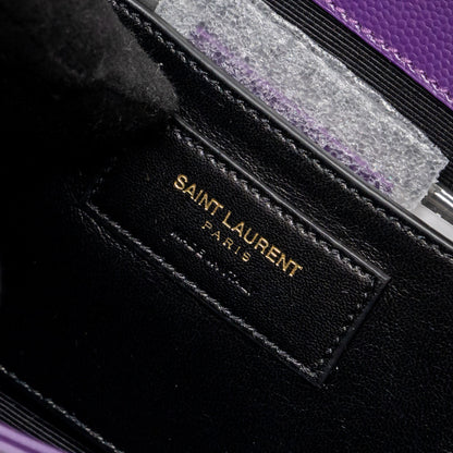 Saint Laurent Kate clutch calfskin purple GHW