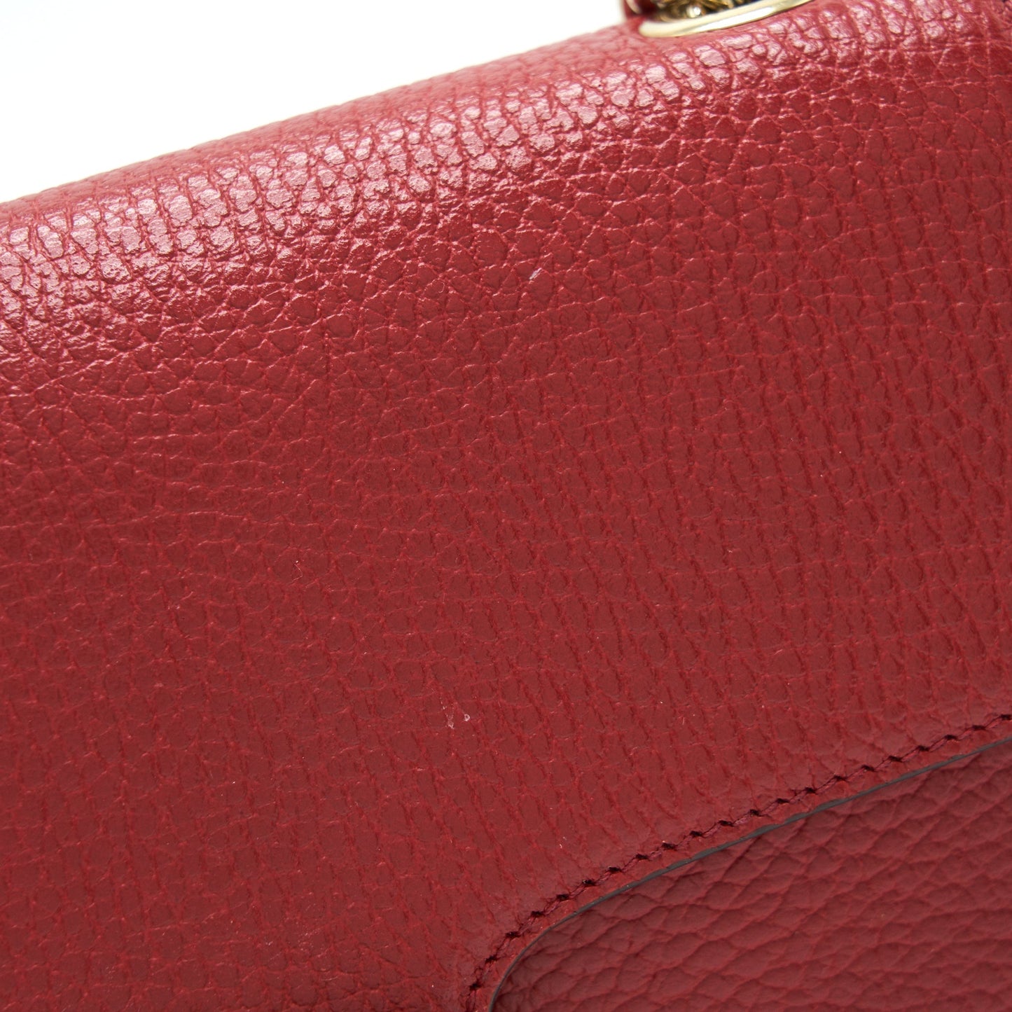Gucci GG Interlocking Small Chain crossbody Bag Red with L