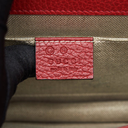Gucci GG Interlocking Small Chain crossbody Bag Red with L