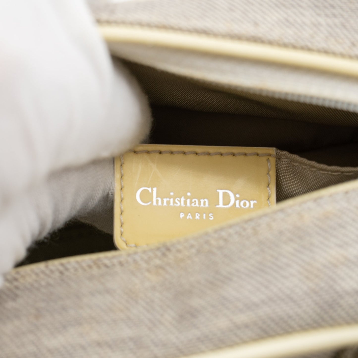 Christian Dior mini grey canvas handbag TSW pop