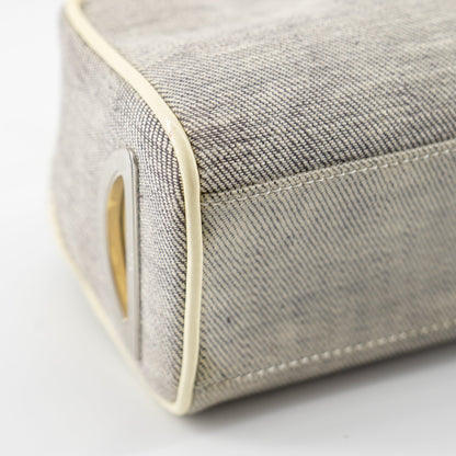 Christian Dior mini grey canvas handbag TSW pop