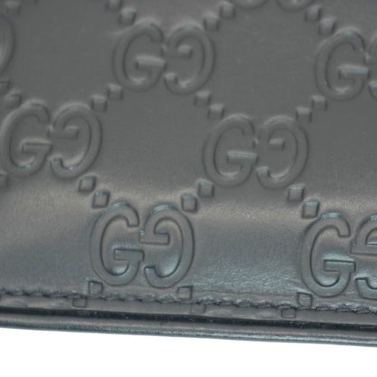 GUCCI Leather Clip Key Case Black 447964