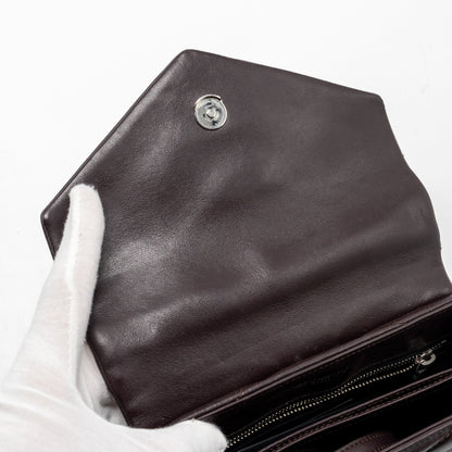 Saint Laurent/YSL Loulou Toy Strap Bag Calfskin Brown SHW