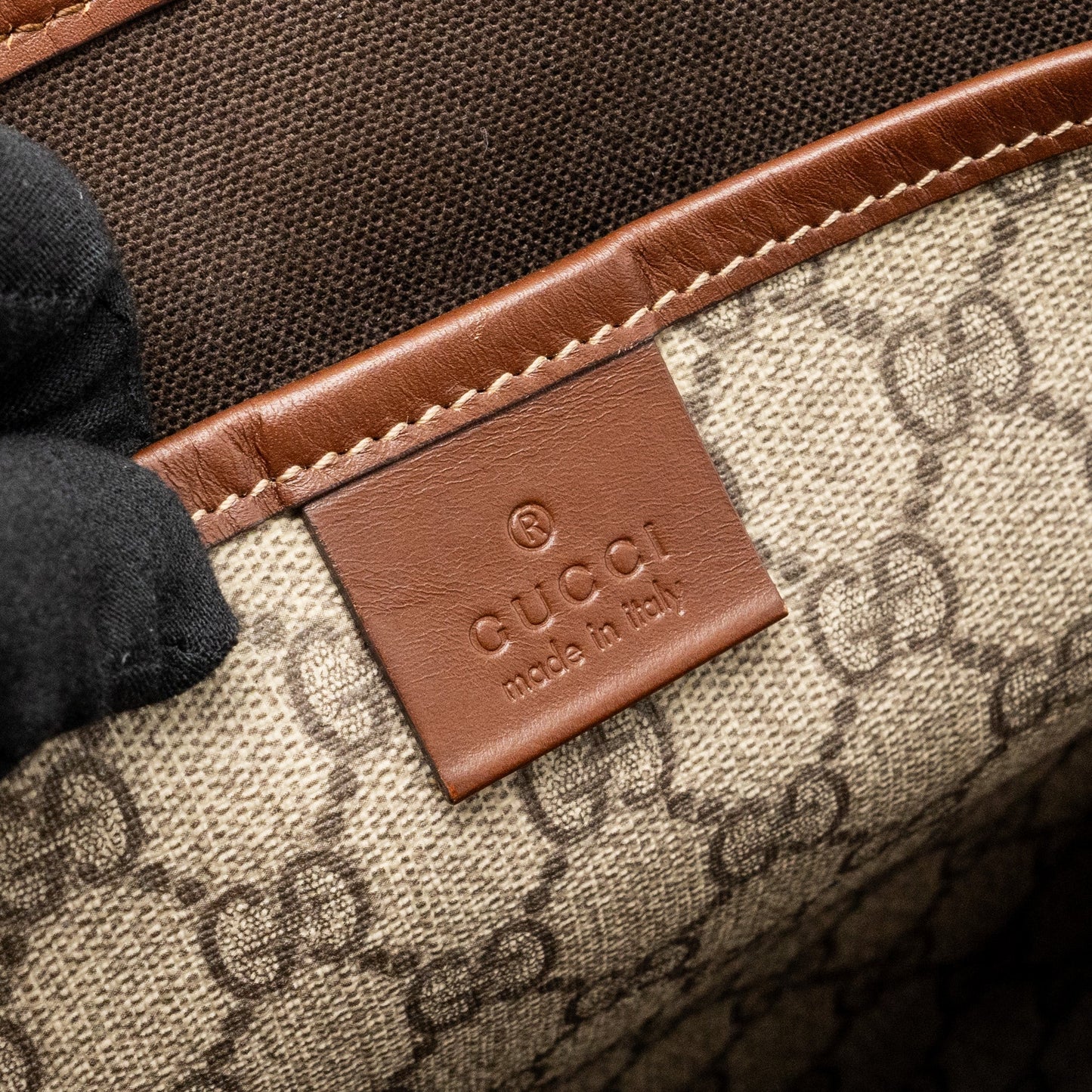 Gucci large shopping tote bag GG supreme canvas / brown