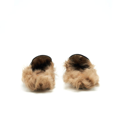 Gucci Size 39.5 Velvet mules Fur Black