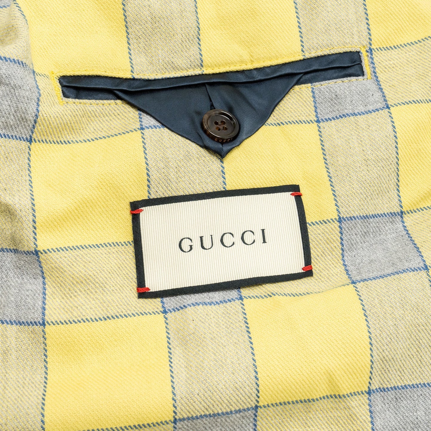 Gucci Size 46 Embroidered NY Logo Limited Edition Denim Jacket Cotton Blue
