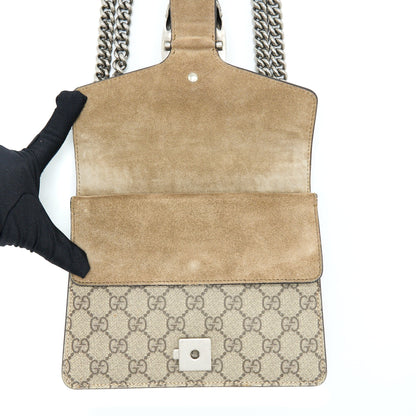 Gucci Mini Dionysus Supreme Suede Crossbody Bag SHW