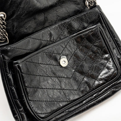 Saint Laurent/YSL Medium Niki Bag Vintage Calfskin Black SHW