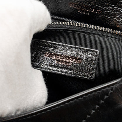 Saint Laurent/YSL Medium Niki Chain Bag Vintage Calfskin Black SHW