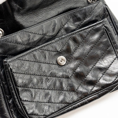 Saint Laurent/YSL Medium Niki Chain Bag Vintage Calfskin Black SHW